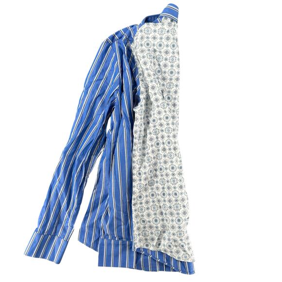 Harvey Faircloth Women's Button Down Boyfriend Shirt Striped Paisley Size 6 Boho - Picture 3 of 6